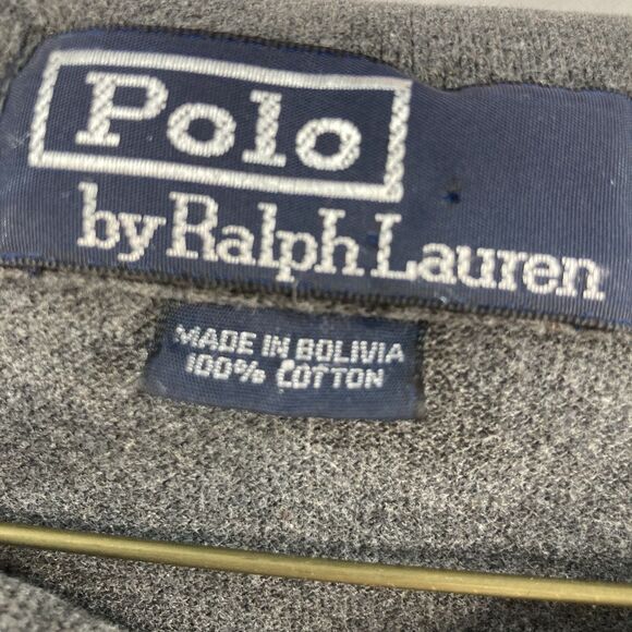 Polo Ralph Lauren Pullover Sweater Polo ShirtMen's Sz XXL  Buttons Collar Gray - Picture 8 of 10